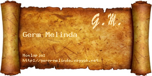 Germ Melinda névjegykártya